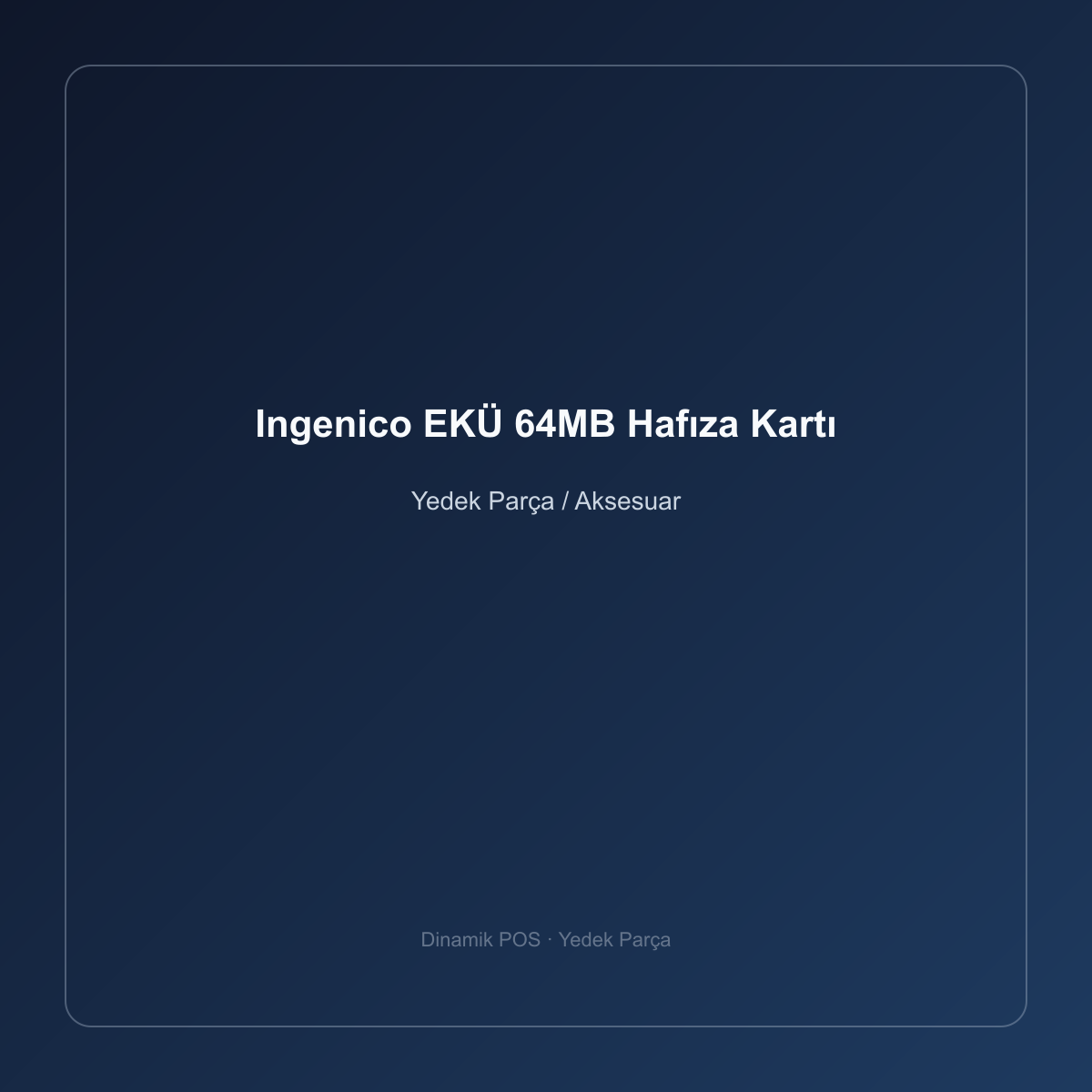 Ingenico EKÜ 64MB Hafıza Kartı