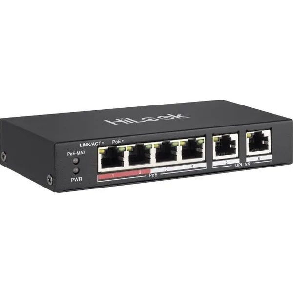 HiLook NS-0106P-35(O-STD) 4Port 10/100 PoE+2x10/100 RJ45 Switch