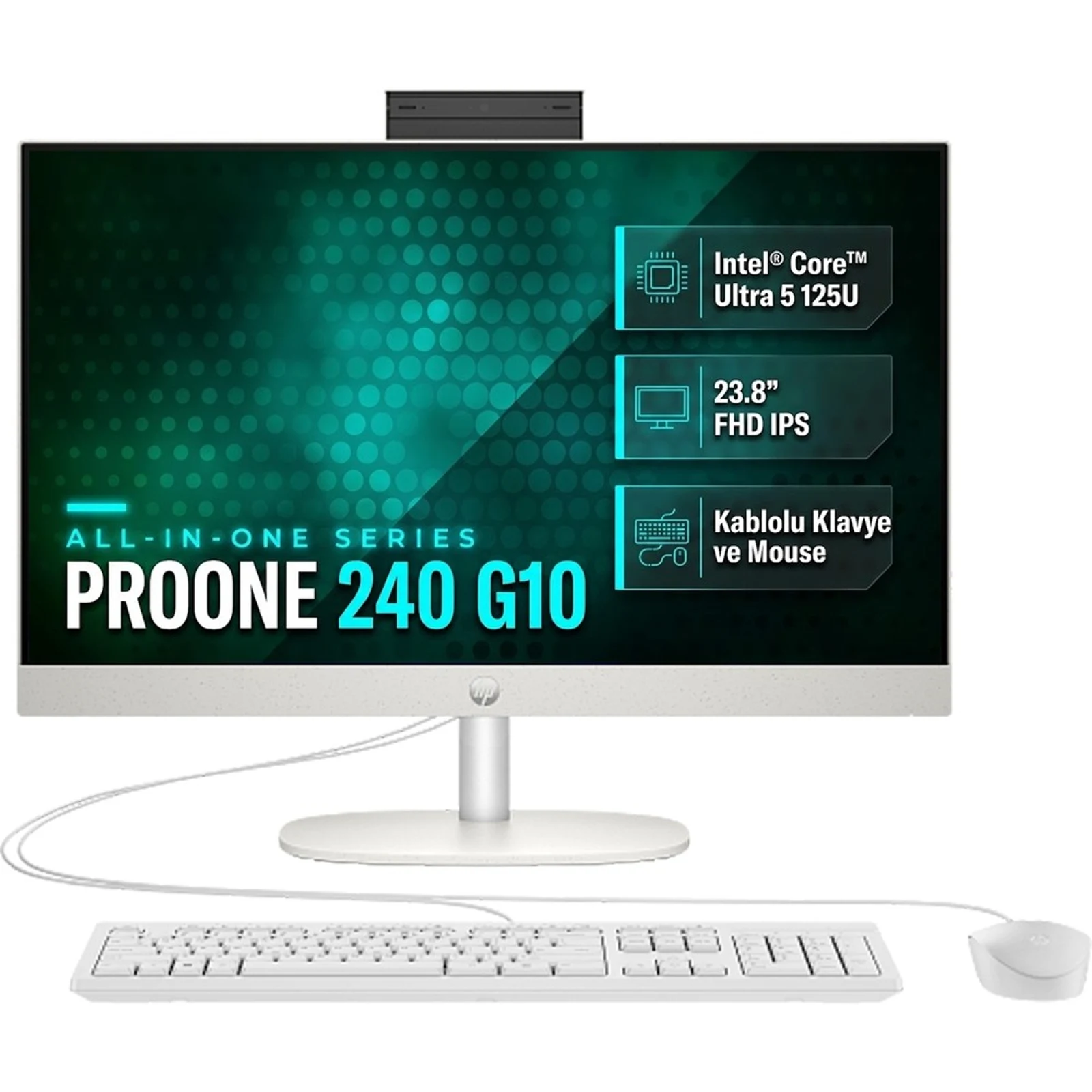 HP ProOne 240 G10 D36TNET Ultra 5-125U 8GB 512GB 23.8" DOS