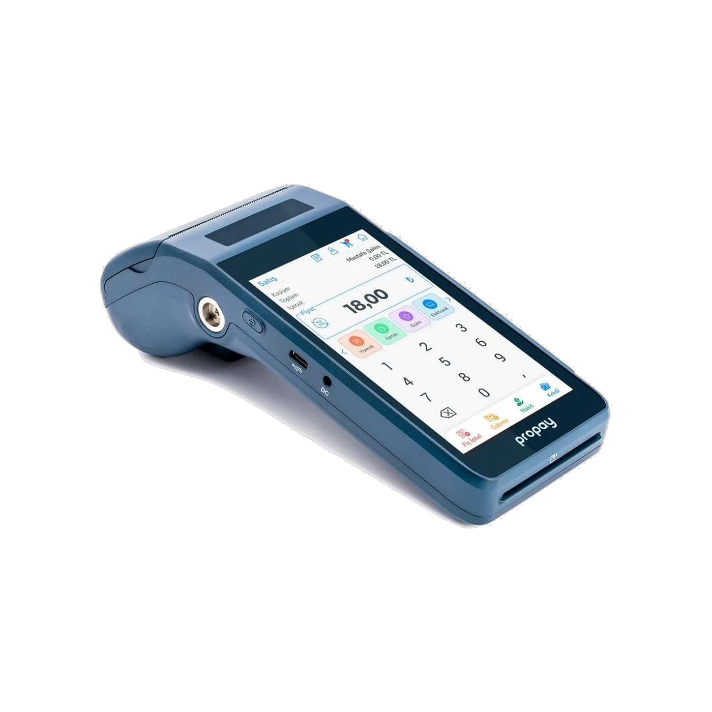 Propay P1000 ECR Android 4G GPS Wi-Fi 450 gr Kapasite Dokunmatik Yazar Kasa POS