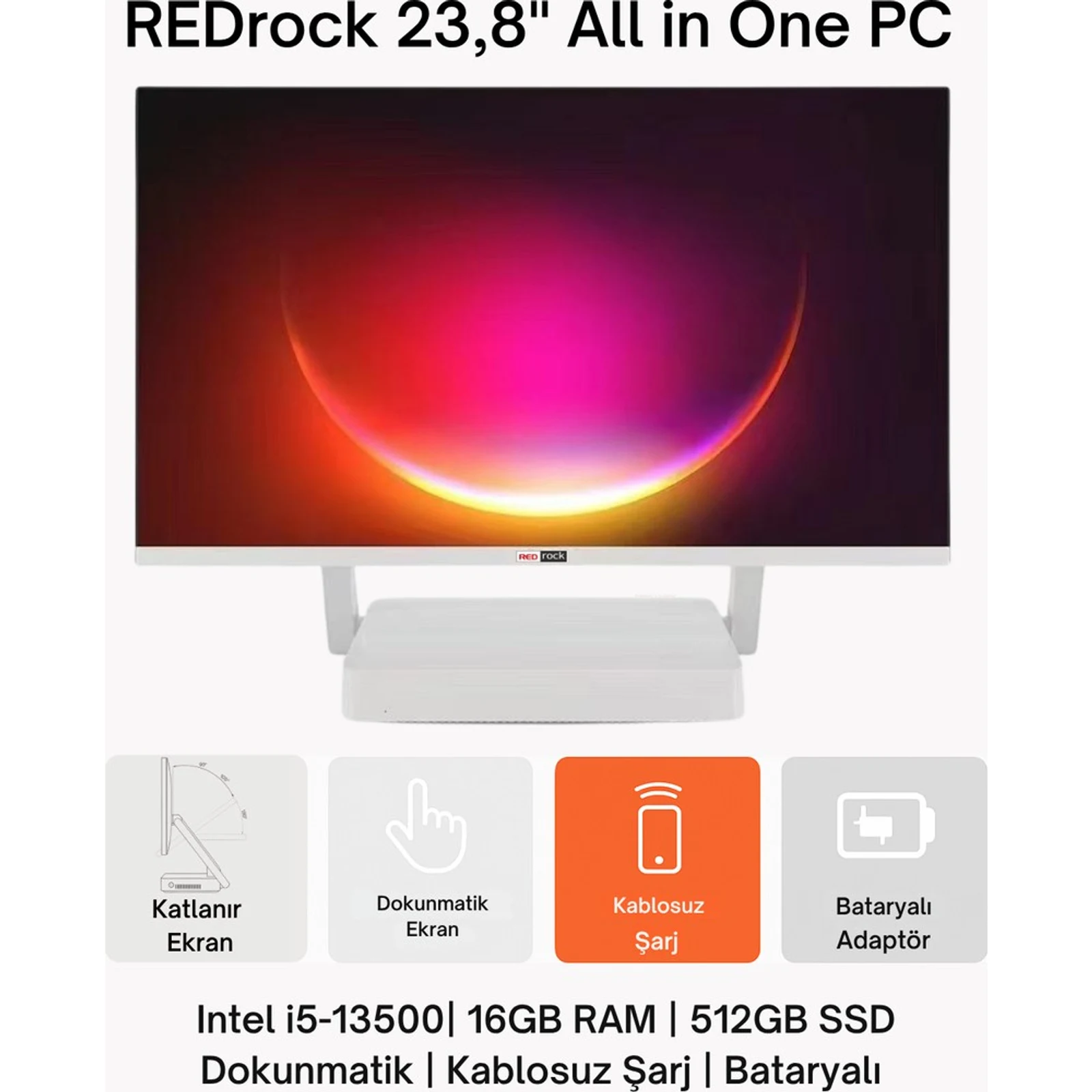 Redrock AIO FOLDLİNE FD513532R1N24P i5-13500H 32GB 1TB 27" DOS - TOUCH